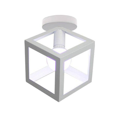 Plafonnier design à LED avec cage en métal coloré Loft