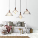 Suspension vintage LED avec abat-jour en verre Bertha