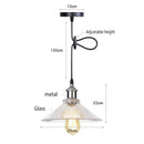 Suspension vintage LED avec abat-jour en verre Bertha