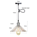 Suspension vintage LED avec abat-jour en verre Bertha