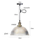 Suspension vintage LED avec abat-jour en verre Bertha