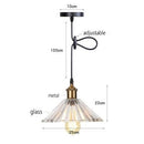 Suspension vintage LED avec abat-jour en verre Bertha