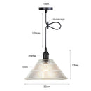 Suspension vintage LED avec abat-jour en verre Bertha