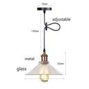 Suspension vintage LED avec abat-jour en verre Bertha