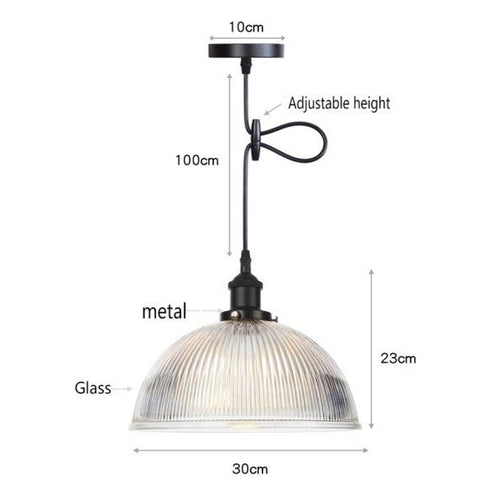 Suspension vintage LED avec abat-jour en verre Bertha - vue 18 sur 25