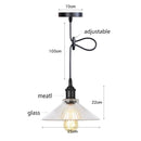 Suspension vintage LED avec abat-jour en verre Bertha