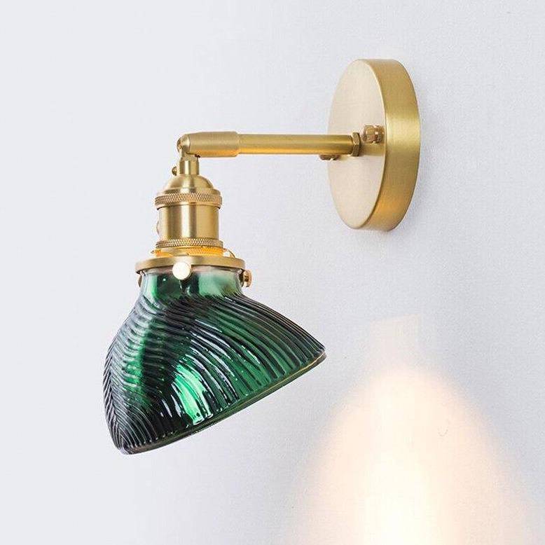 Applique murale rétro à LED avec abat-jour vert Dena - vue 5 sur 5