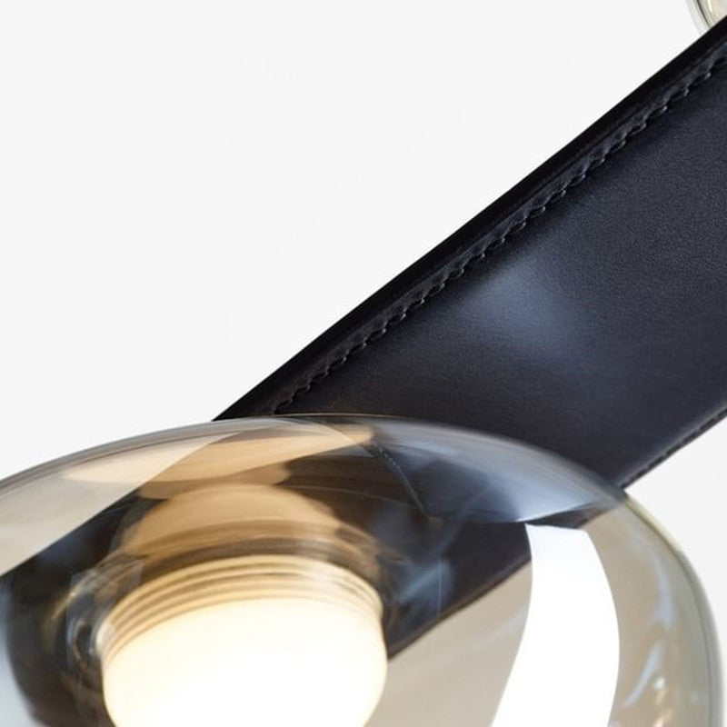 Lustre design en verre et métal Luna - vue 7 sur 7