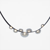 Lustre design en verre et métal Luna