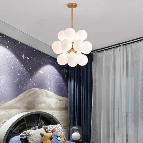 Suspension design à LED avec plusieurs ballons en verre coloré Hang - vue 4 sur 9