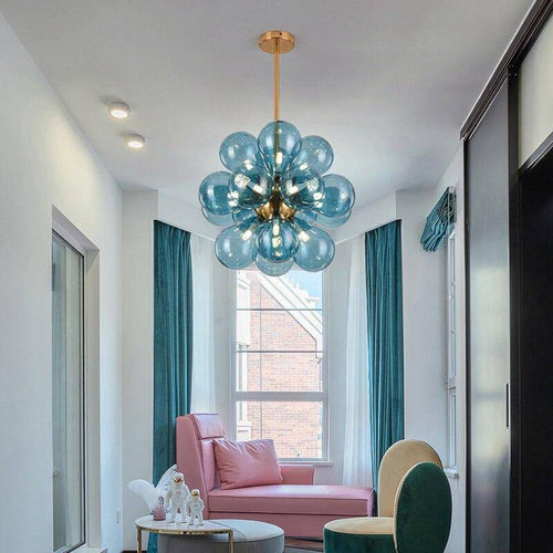 Suspension design à LED avec plusieurs ballons en verre coloré Hang - vue 7 sur 9