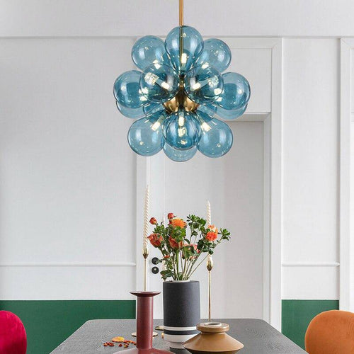 Suspension design à LED avec plusieurs ballons en verre coloré Hang - vue 3 sur 9