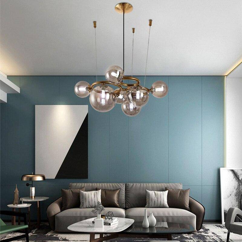 Lustre design à LED avec plusieurs boules en verre Dining Hang - vue 3 sur 5