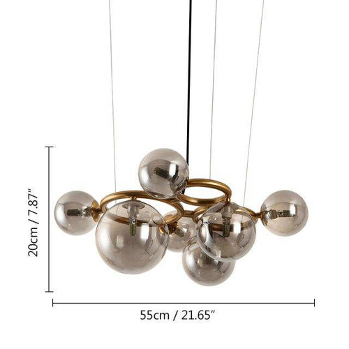Lustre design à LED avec plusieurs boules en verre Dining Hang - vue 6 sur 5