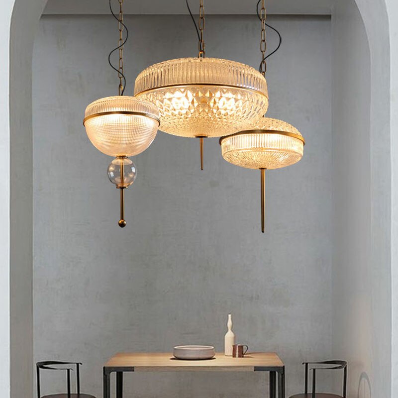 Suspension vintage style oriental en verre Helia - vue 3 sur 6