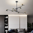 Lustre design LED avec barre en métal et spots rotatifs Caeli