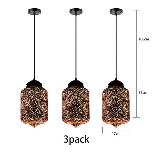 Suspension moderne en verre multicolore 3D Kaili - vue 17 sur 17