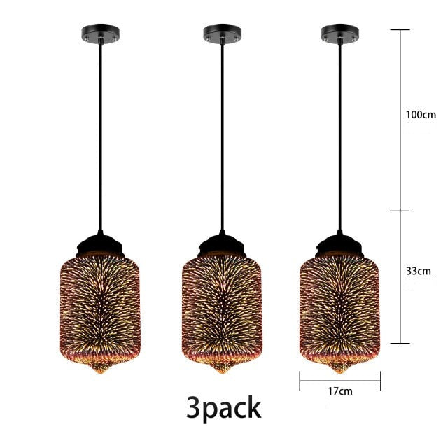 Suspension moderne en verre multicolore 3D Kaili - vue 16 sur 17