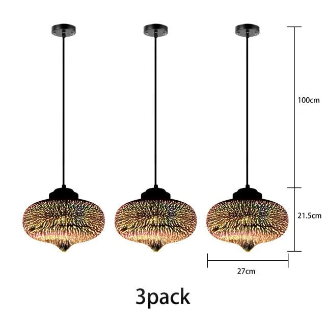 Suspension moderne en verre multicolore 3D Kaili - vue 17 sur 17