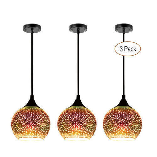 Suspension moderne en verre multicolore 3D Kaili - vue 15 sur 17
