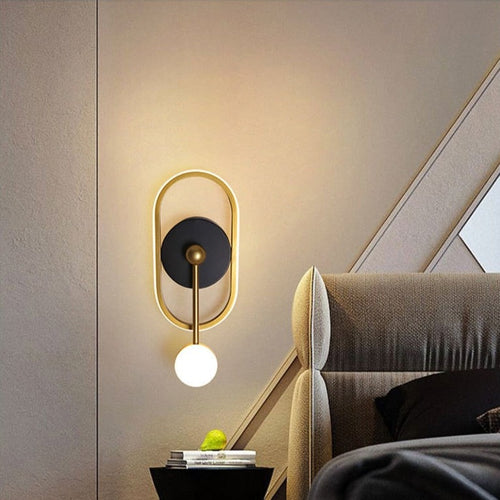 Applique murale design géométrique avec boule suspendue Oryna - vue 3 sur 9