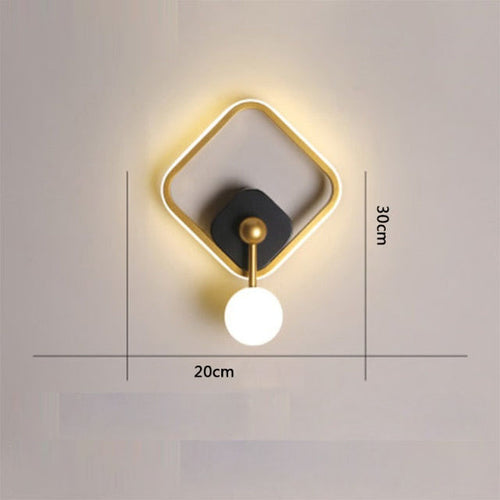 Applique murale design géométrique avec boule suspendue Oryna - vue 9 sur 9