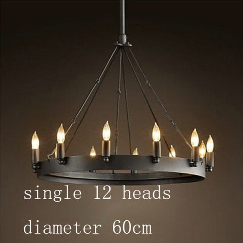 Lustre vintage avec anneau en métal noir luxury Boris - vue 11 sur 10