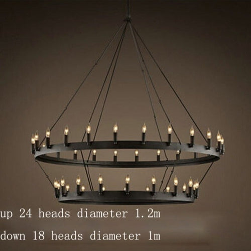 Lustre vintage avec anneau en métal noir luxury Boris - vue 5 sur 10