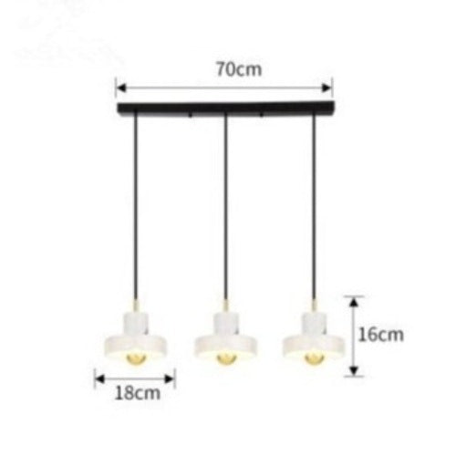 Lustre design LED avec abat-jour en marbre blanc Luxia - vue 8 sur 8