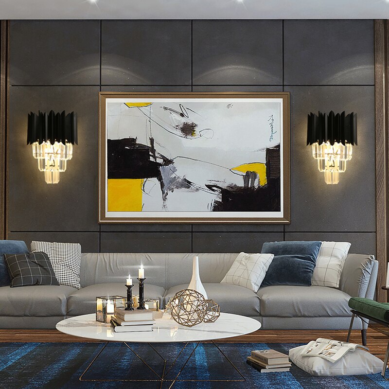 Applique murale moderne avec 4 niveaux de cristaux luxury Etto - vue 3 sur 7