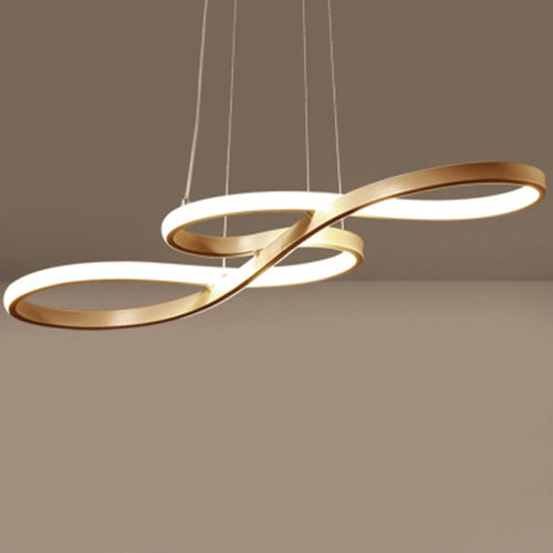 Lustre moderne avec deux symboles d'infini métalliques Kemena - vue 7 sur 11