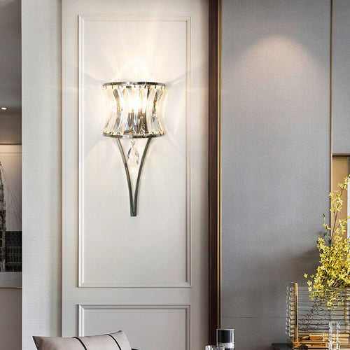 Applique murale moderne lampe torche en verre luxury Sandro - vue 3 sur 7