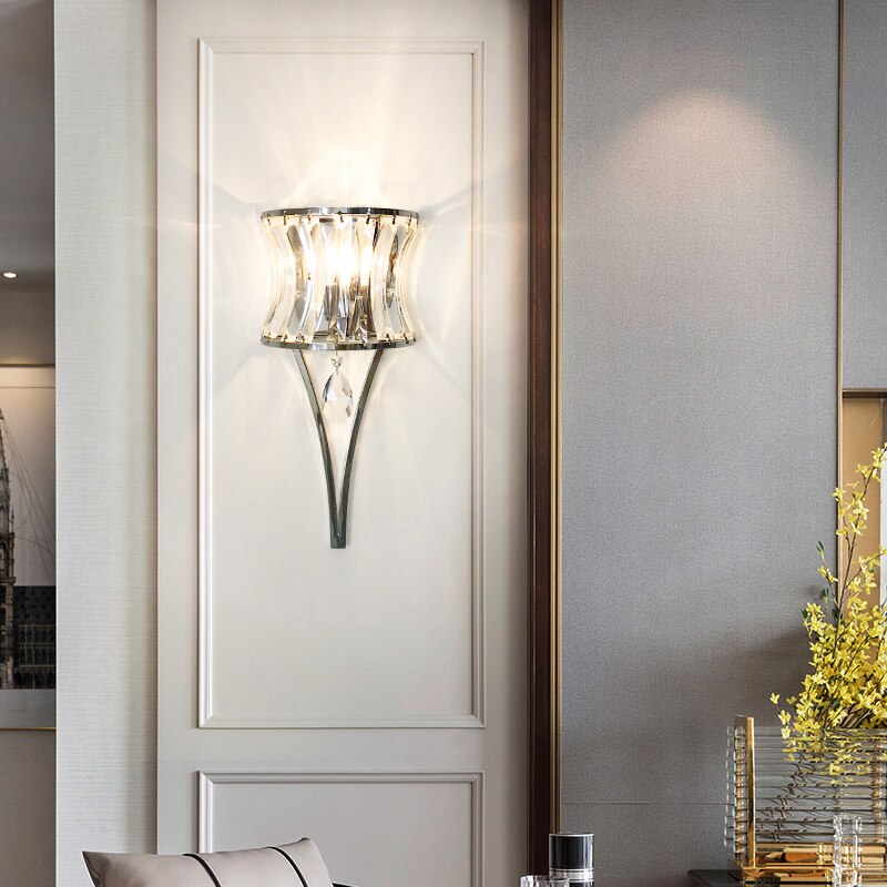 Applique murale moderne lampe torche en verre luxury Sandro - vue 2 sur 7