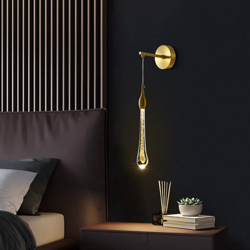 Applique murale moderne suspendue dorée luxury Gabriella - vue 2 sur 7