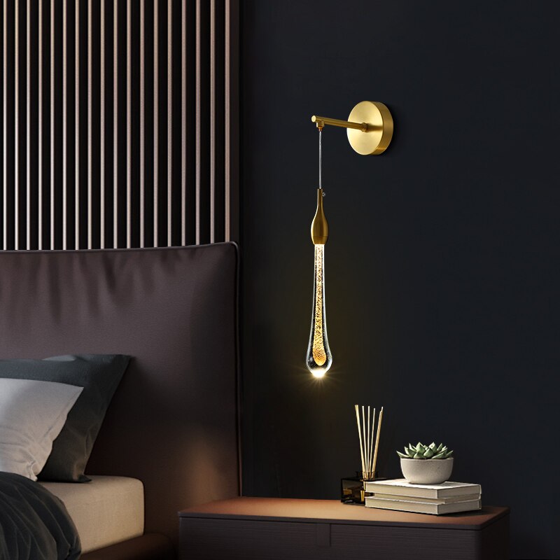 Applique murale moderne suspendue dorée luxury Gabriella - vue 2 sur 7
