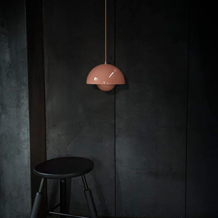 Suspension moderne avec abat jour demi-cercle coloré Maryana - vue 5 sur 19
