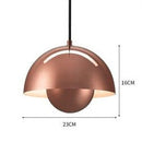 Suspension moderne avec abat jour demi-cercle coloré Maryana