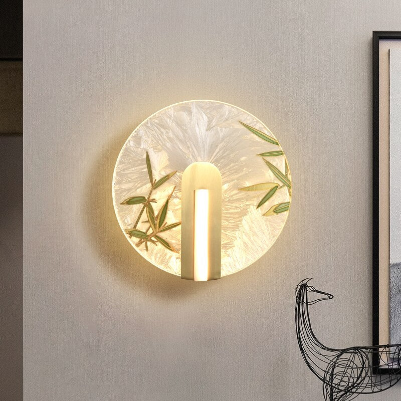 Applique murale design LED style asiatique en verre Yuaming - vue 2 sur 7