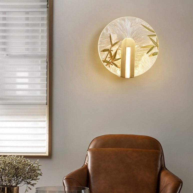 Applique murale design LED style asiatique en verre Yuaming - vue 5 sur 7