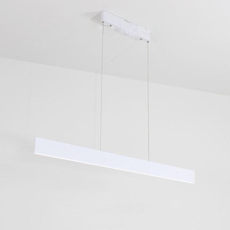 Lustre design LED barre très fine rectangulaire suspendue - vue 2 sur 4