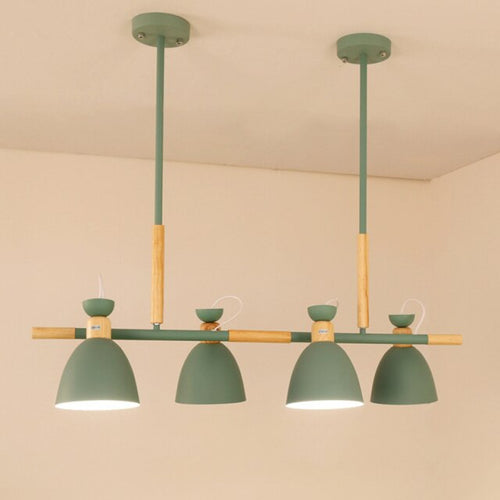 Suspension à spots métal et bois Wooden (plusieurs couleurs) - vue 6 sur 8