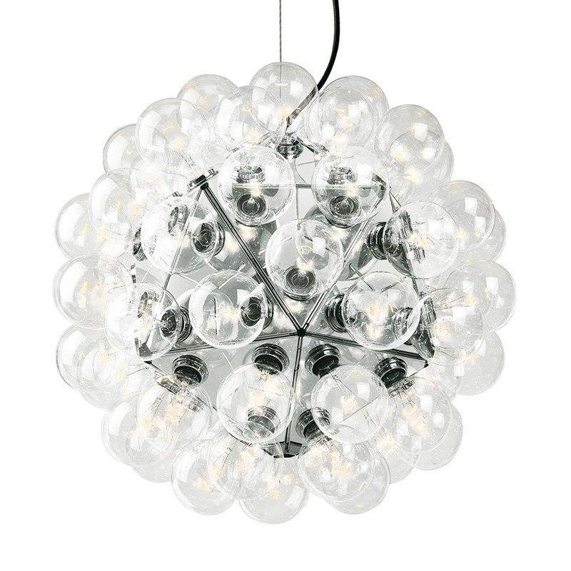 Suspension chromé avec lampes Castiglioni - vue 3 sur 3