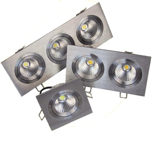 Spot industriel LED carré et métallique Yaninah - vue 2 sur 5