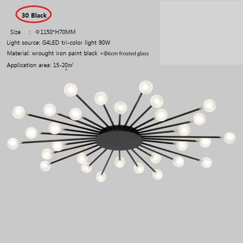 Plafonnier moderne LED en forme de soleil avec perles Janira - vue 14 sur 16