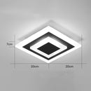 Plafonnier design LED en forme circulaire ou carré en métal Davis