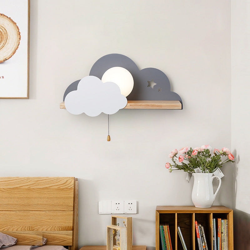 Applique murale moderne LED avec support en bois Lyzia - vue 4 sur 9
