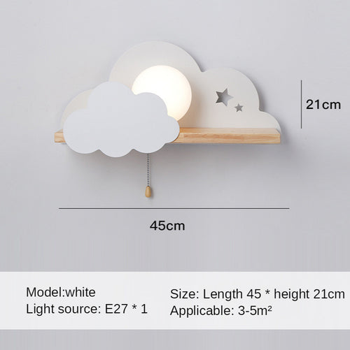 Applique murale moderne LED avec support en bois Lyzia - vue 8 sur 9
