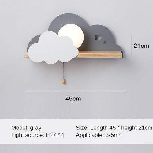 Applique murale moderne LED avec support en bois Lyzia - vue 9 sur 9