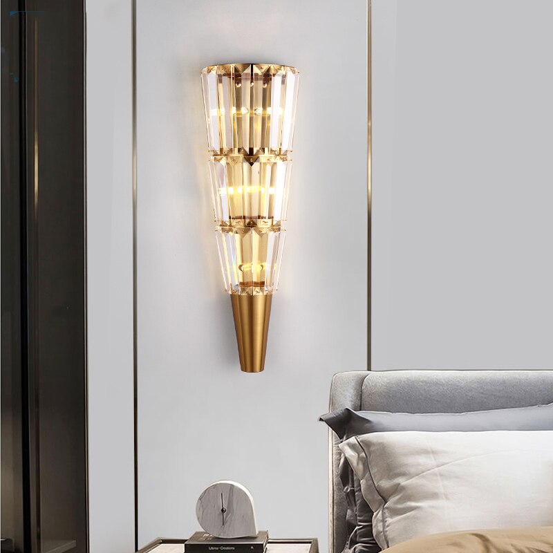 Applique murale moderne LED en forme conique en verre Doina - vue 5 sur 7