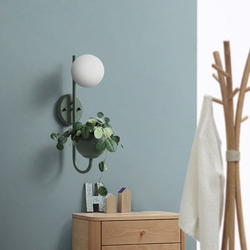 Applique murale moderne LED avec pot de plantes Xenia - vue 6 sur 14
